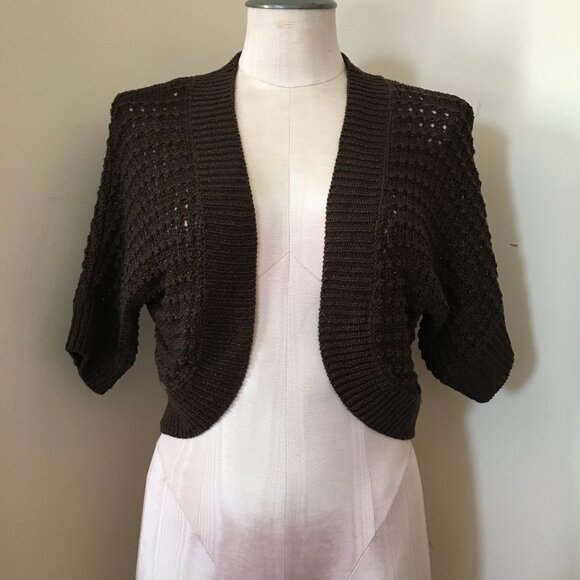 [H&M] Sparkly Brown Knit Shrug | S | Good - Picture 1 of 11